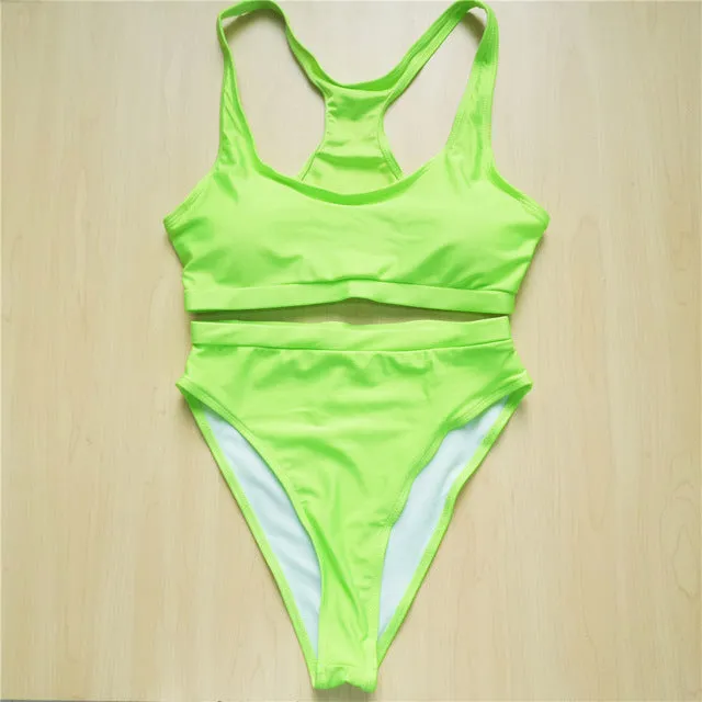 Shiny Sexy High Cut Sport Bikini