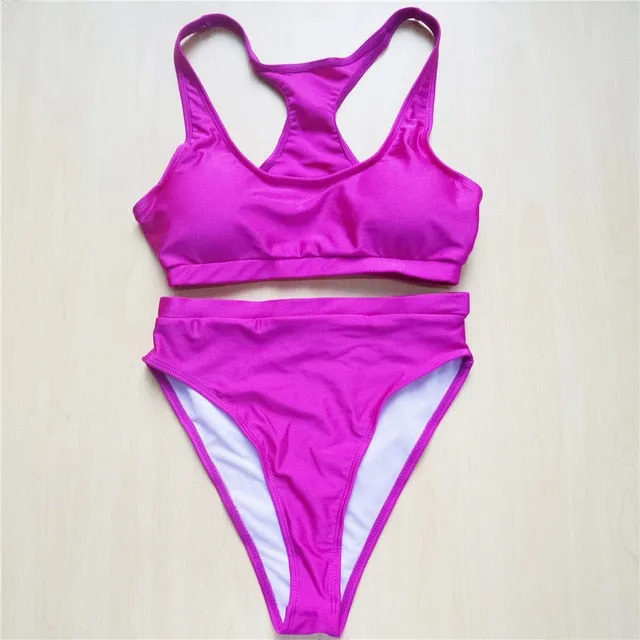 Shiny Sexy High Cut Sport Bikini