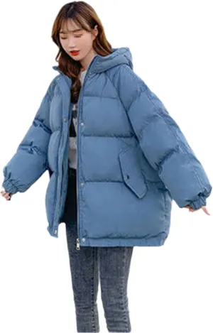 Short Winter Jacket Women Warm Hooded Down Cotton Parkas Female Casual Loose Outwear Korean Cotton-Padded Winter Coat