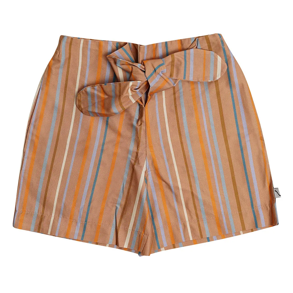 Shorts Paperbag Multi Colour Stripes