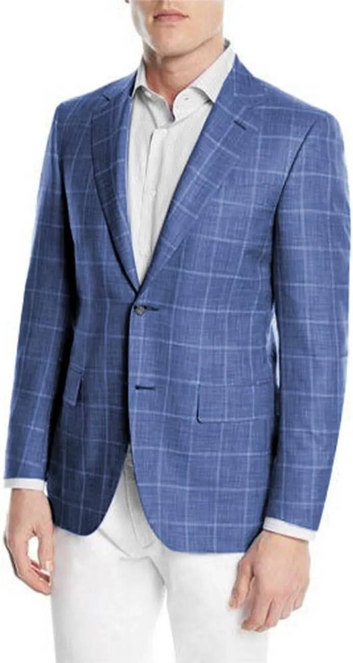 SHUZHXLZANGY Mens Plaid Blazer 2 Button Slim Fit Jacket Sport Coats Casual Blazer for Men Wedding Prom Party