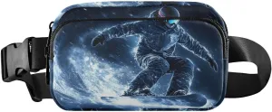 Ski Sports Fanny Pack Water Resistant, Women Men Waist Pack Sling Bag Purse for Travel Hiking