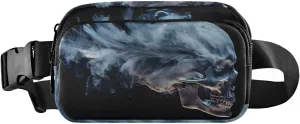 Skull Surreal Fanny Pack Water Resistant Waist Pack Sling Bag Purse for Women Men Travel Hiking