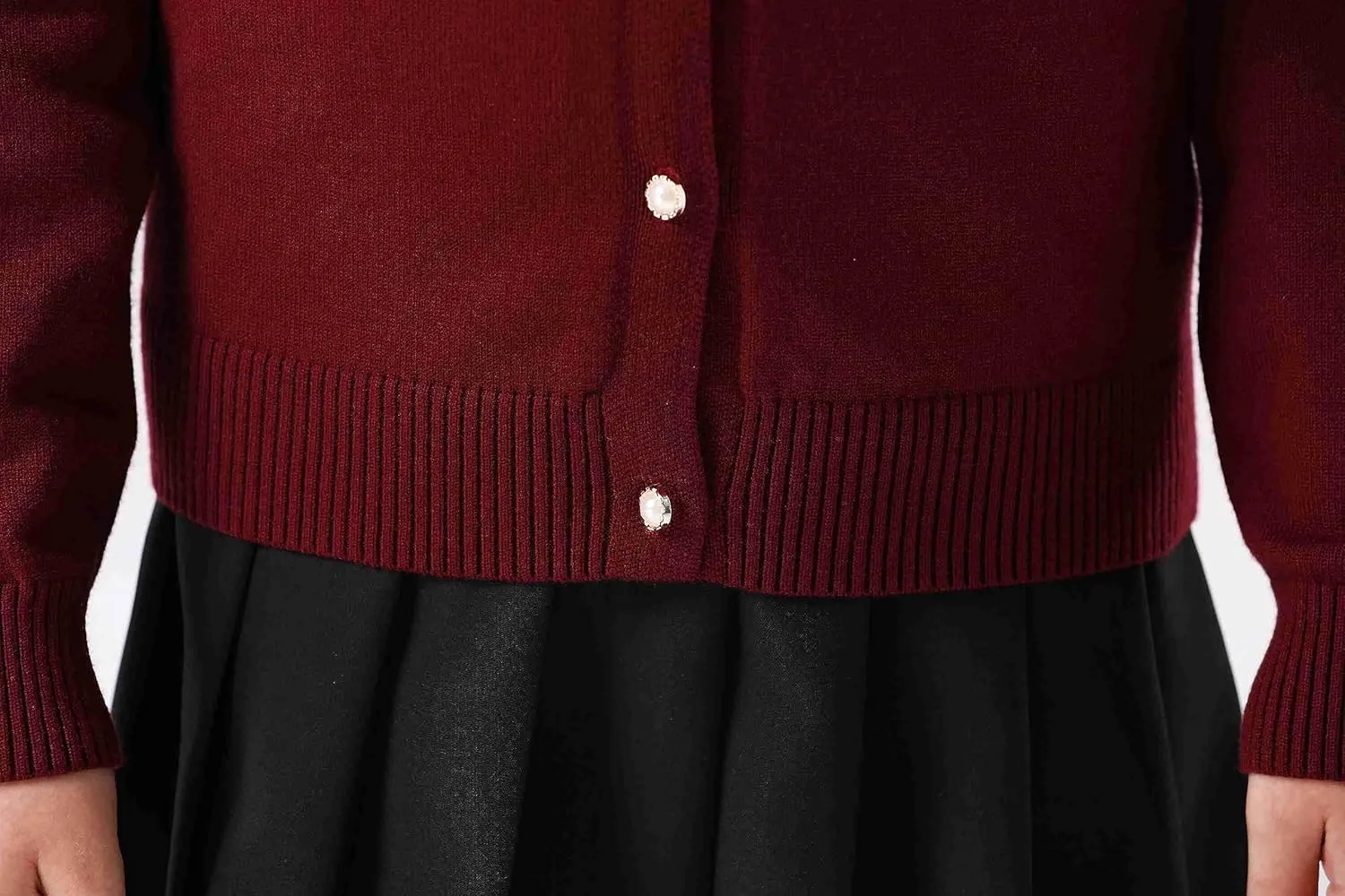 SMILING PINKER Girls Cardigan Sweater School Uniforms Button Long Sleeve Knit Tops