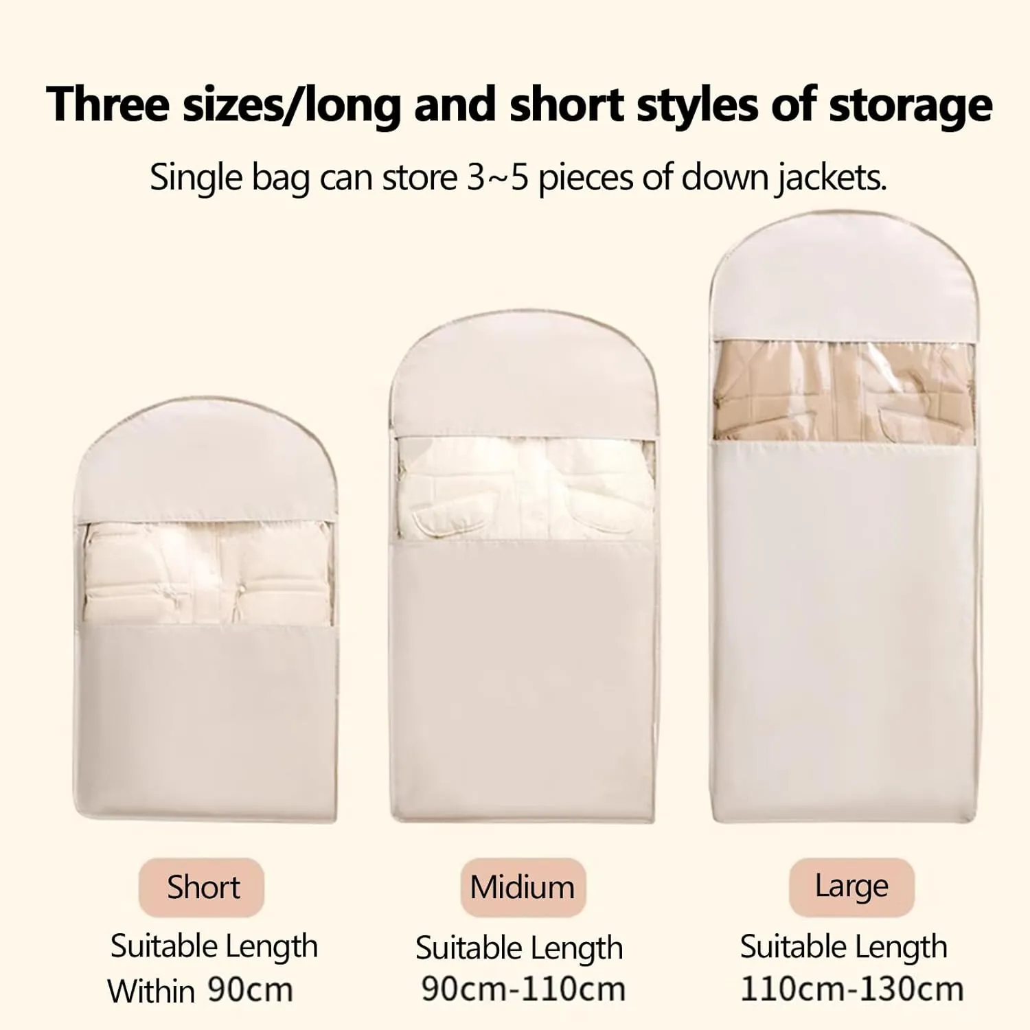 Space Saving Hanging Garment Bag with Self Compression Zipper, Dust Cover Clothes Bags for Down Coat, Space Saver Closet Organizers, for Closet Storage (Pink,Medium)