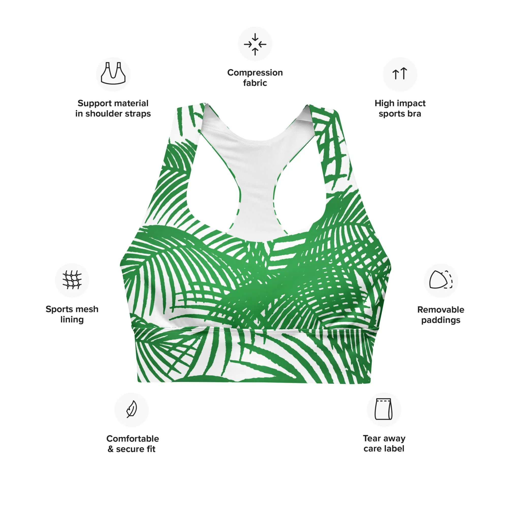Sports Bra with Tropical Vibe, lioness-love