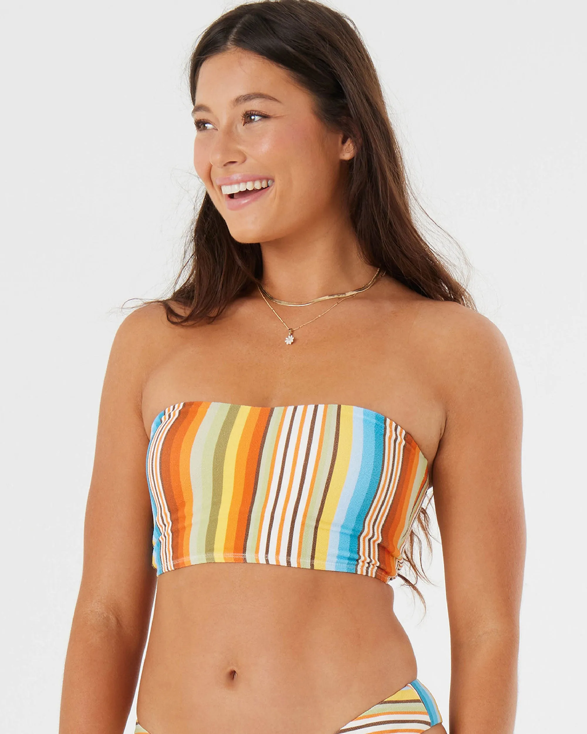 Strapless Longline Bikini Top - Multi