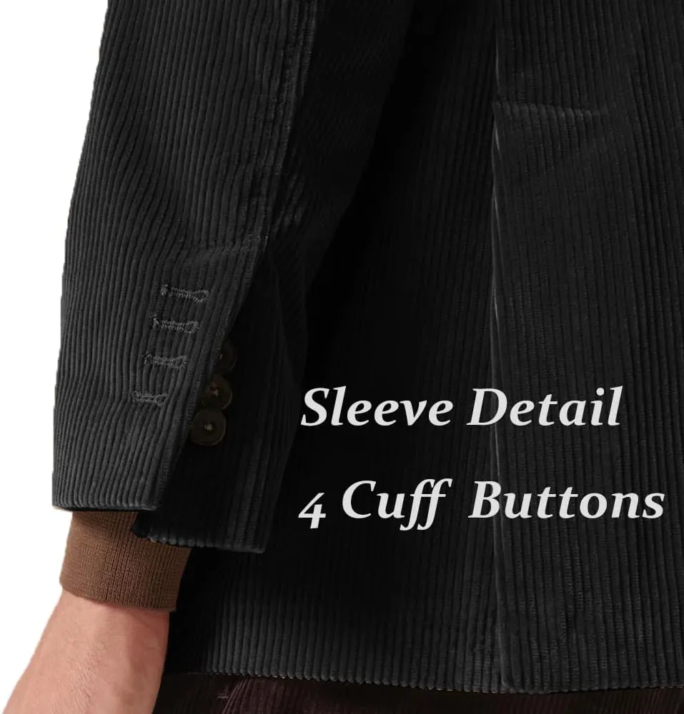 Suit for Men Corduroy Jacket Slim Fit Single Breasted Blazers Mens Sport Coats Tweed Jacket Formal Clothes