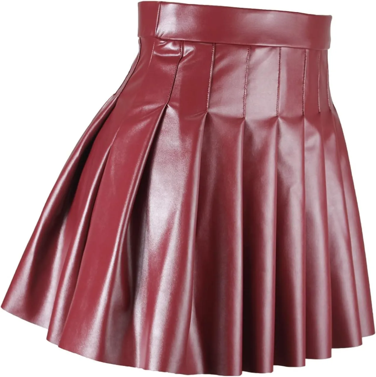 Swim Cover up Skirt Pleated Skirt Waist High Leather Skirt Short Elegant Solid Women's Skirt Skirts for Women