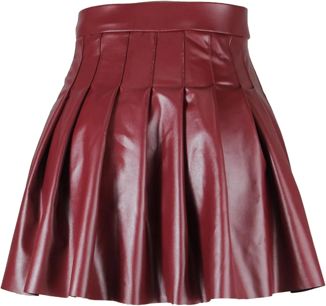 Swim Cover up Skirt Pleated Skirt Waist High Leather Skirt Short Elegant Solid Women's Skirt Skirts for Women