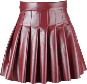 Swim Cover up Skirt Pleated Skirt Waist High Leather Skirt Short Elegant Solid Women's Skirt Skirts for Women