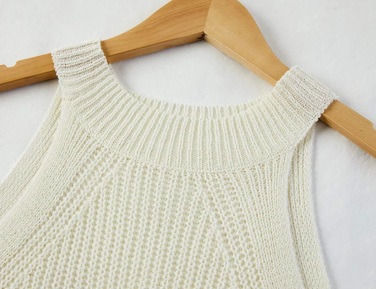 SySea Womens Summer Loose Knit Shirts Sleeveless Halter Neck Sweater Tank Tops