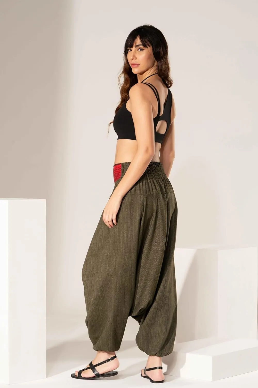 The Veshti Company Comfy Women's Yoga Harem Pants Elastic Waist Wide Leg Pants Loose Baggy Boho Clothes for Women