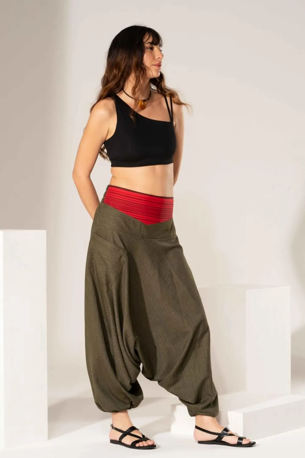 The Veshti Company Comfy Women's Yoga Harem Pants Elastic Waist Wide Leg Pants Loose Baggy Boho Clothes for Women
