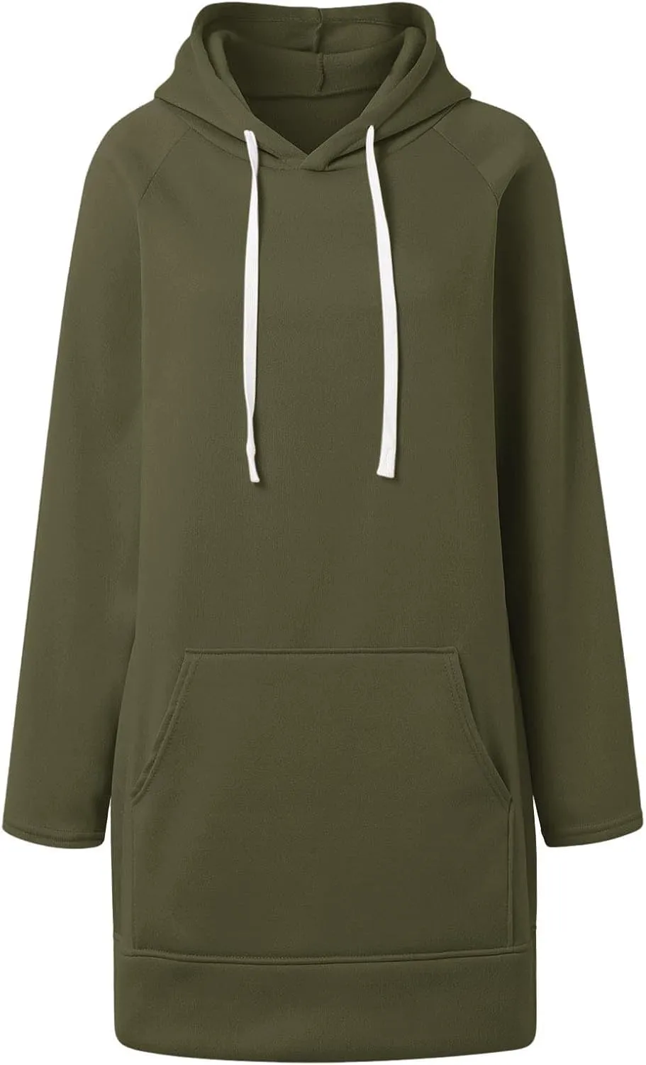 The Warmy Oversized Hoodie Dress, Warmy Hoodie, Women's Casual Pullover Split Hem Drawstring Long Sweatshirt with Pocket
