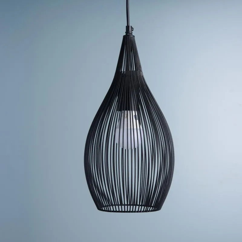 The Wired Pendant Light Jat Black Finish | 8 x 18 x 16 inches