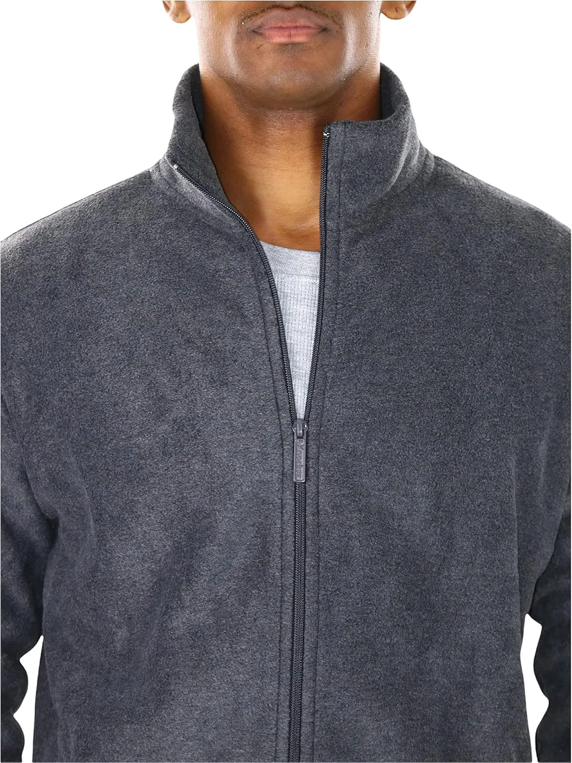 ToBeInStyle Men's Zip Up Long Sleeve High Collar Polar Fleece Jacket