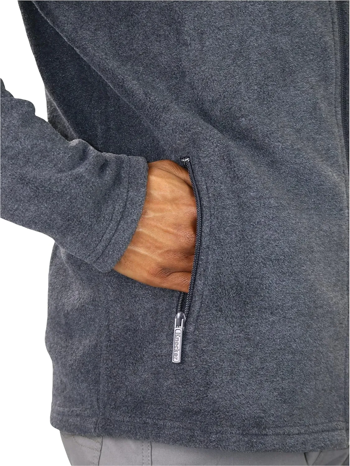 ToBeInStyle Men's Zip Up Long Sleeve High Collar Polar Fleece Jacket