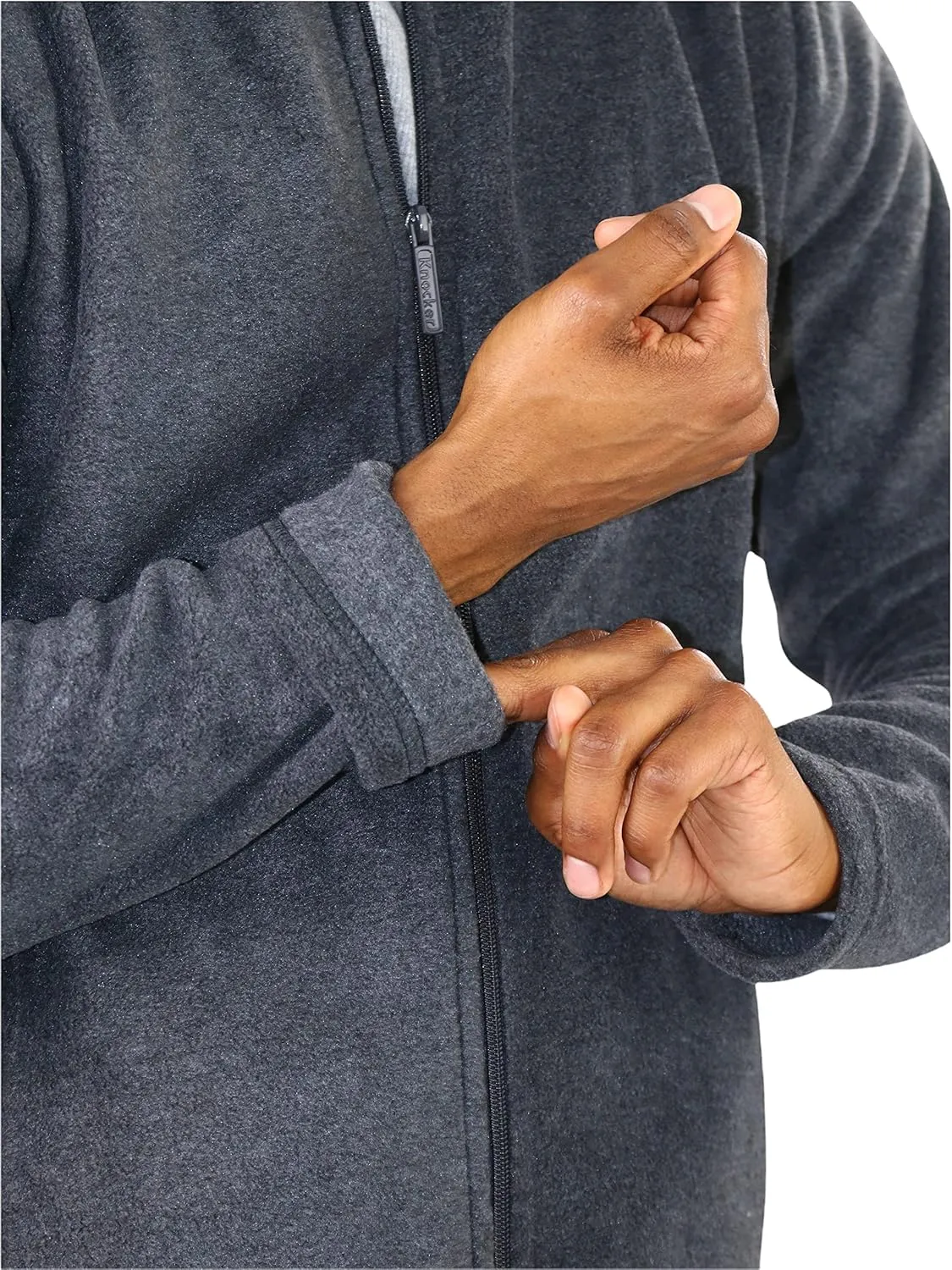 ToBeInStyle Men's Zip Up Long Sleeve High Collar Polar Fleece Jacket
