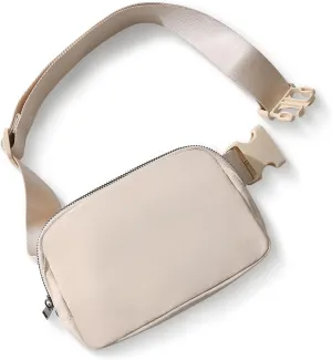 TOBVZOO Belt Bag Fanny Pack Crossbody Bags for Women Men, Everywhere, Water Resistant Waist Packs, Beige
