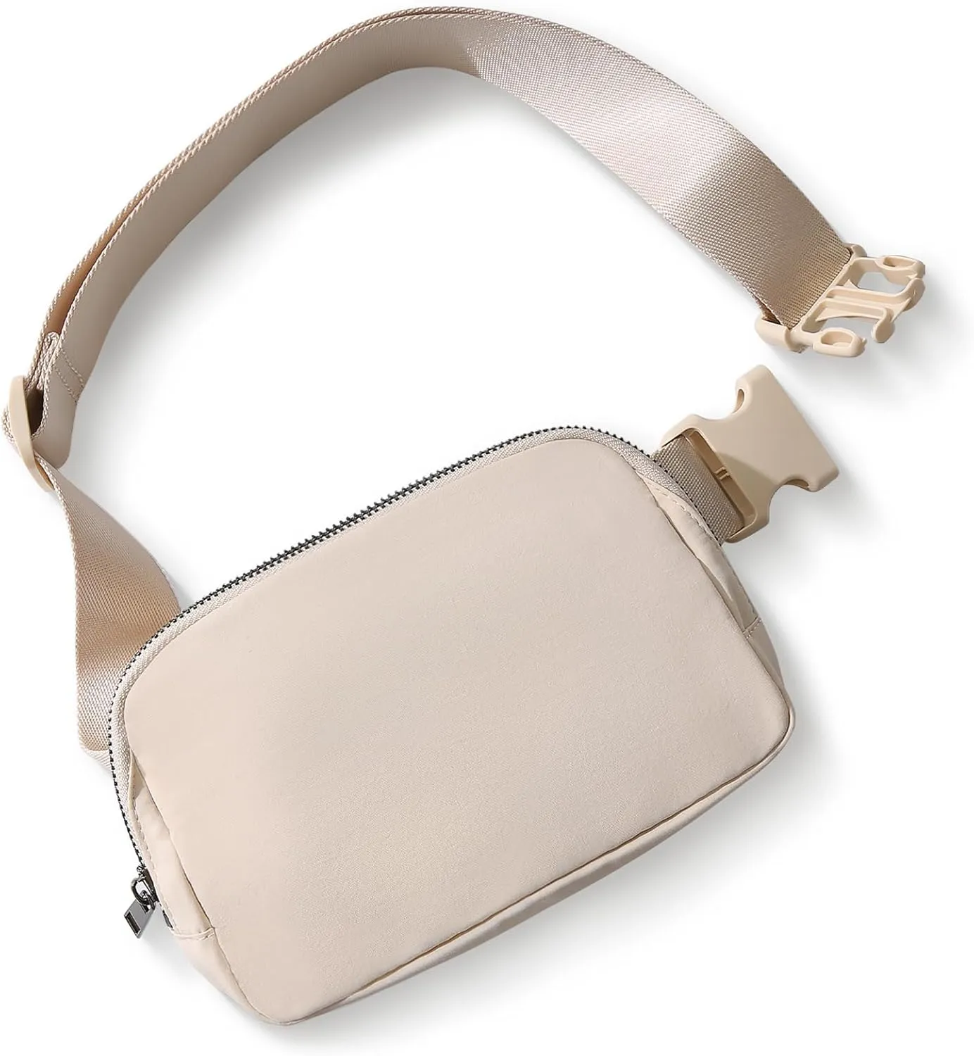 TOBVZOO Belt Bag Fanny Pack Crossbody Bags for Women Men, Everywhere, Water Resistant Waist Packs, Beige