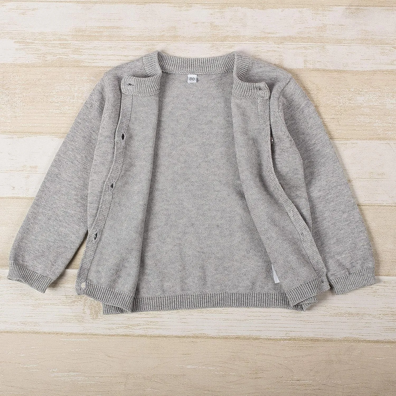 Toddler and Unisex Baby Knitted Cardigan Sweater Long Sleeve