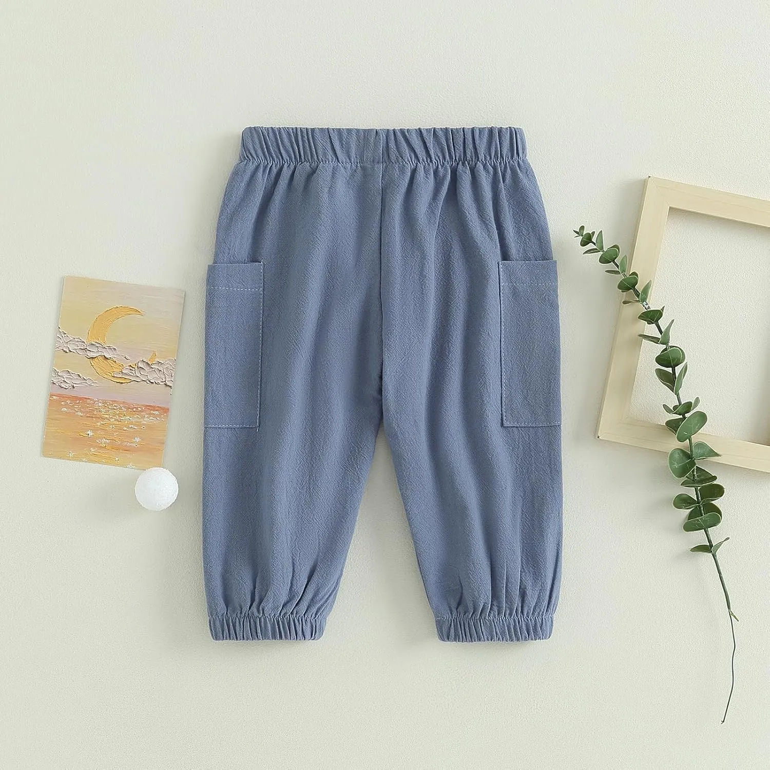Toddler Baby Boy Girl Cotton Joggers Pants Hippie Harem Pants Cargo Infant Sweatpants Sweat Long Pants Fall Clothes