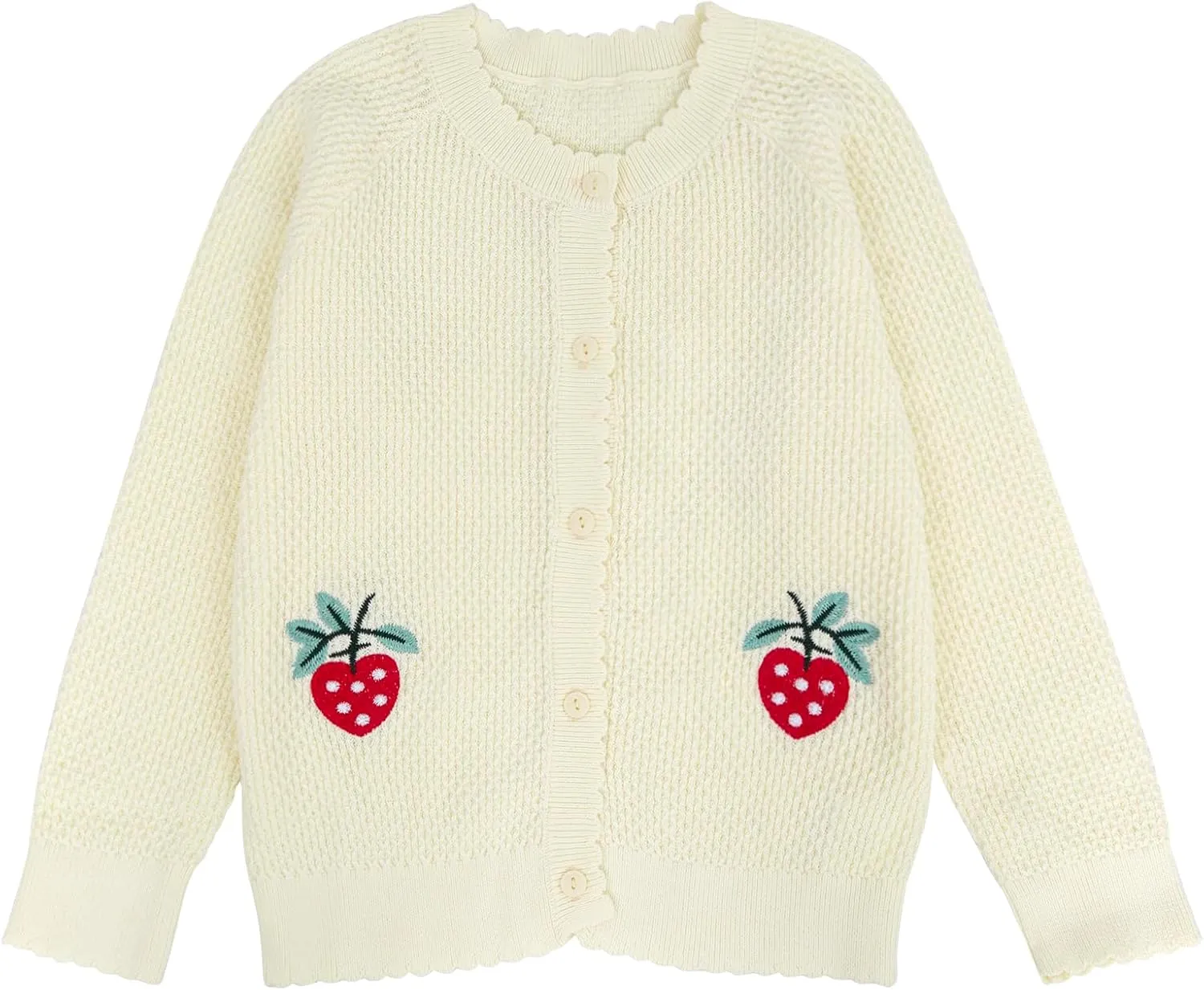Toddler Girls Cardigan Sweater Bolero Shrug Baby Kids Knit Long Sleeve Crop Tops Button Closure Jacket Casual