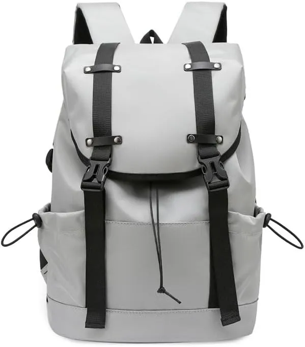 Travel Laptop Backpack, Water Resistant Computer Bag Gifts for Men & Women Fits 15.6 Inch Notebook (Gray)