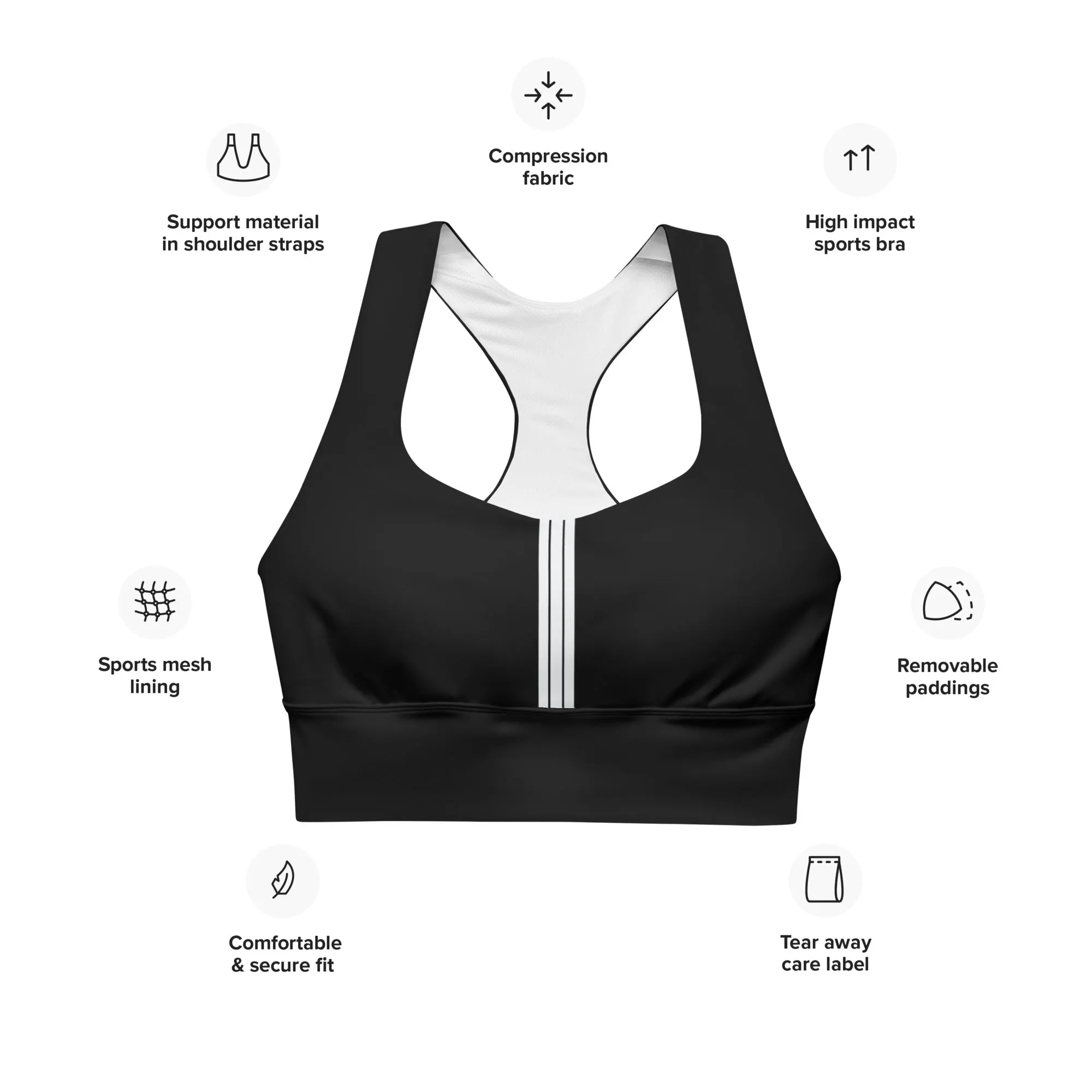 Trendy Yoga Longline Sports Bra, lioness-love
