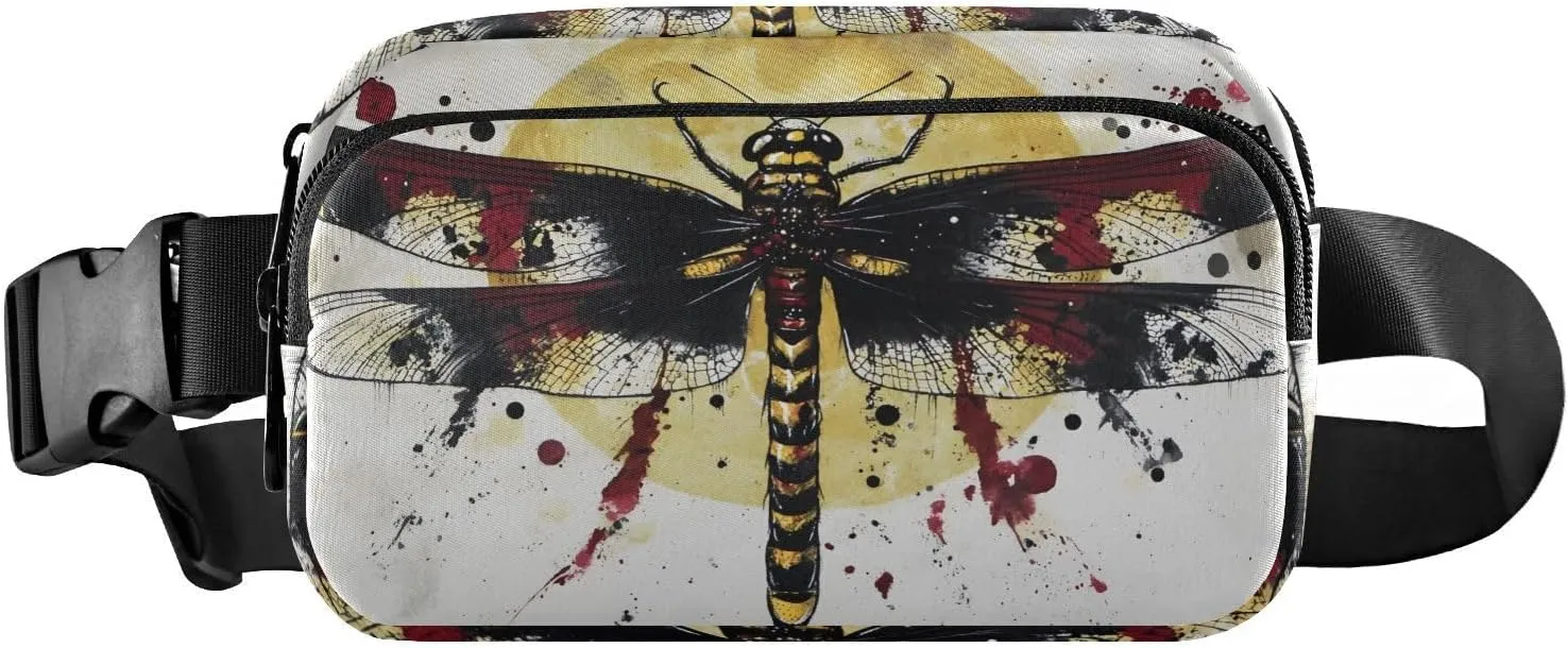 Tribal Dragonfly Fanny Pack Water Resistant Waist Pack Sling Bag Purse for Women Men Travel Hiking