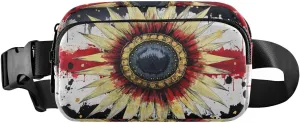 Tribal Floral Fanny Pack Water Resistant Waist Pack Sling Bag Purse for Women Men Travel Hiking