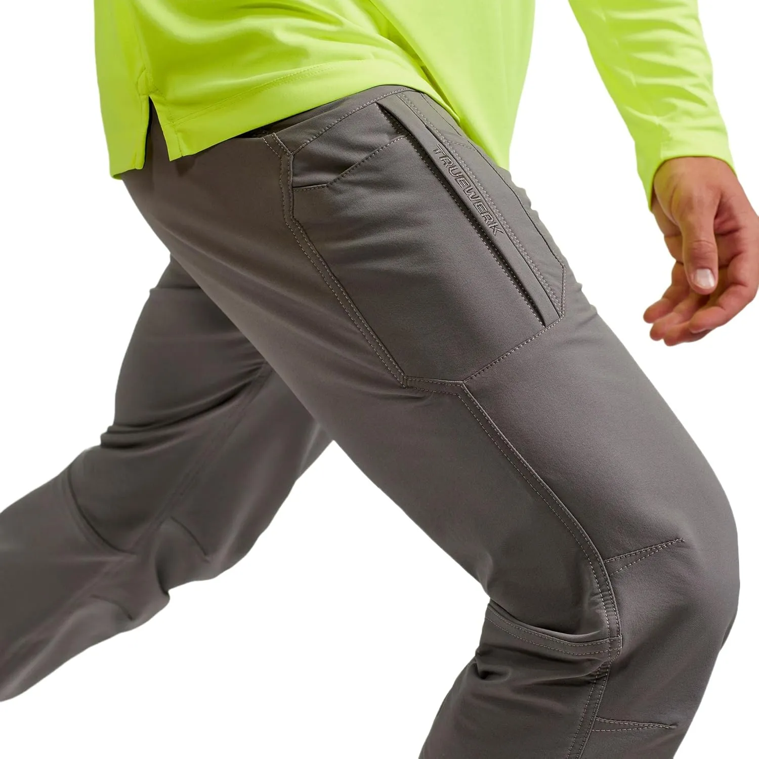 TRUEWERK Men's Work Pants - T2 WerkPant Technical Workwear, Water Resistant, Lightweight, Multi-Pocket with 4-Way Stretch