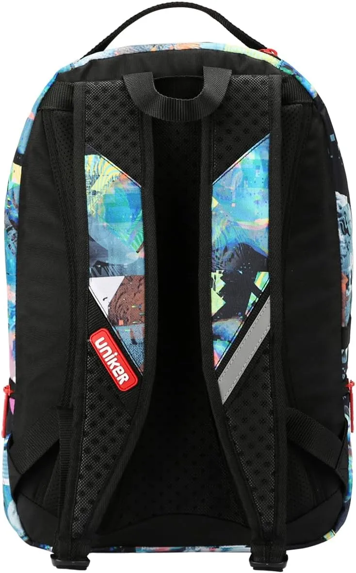 UNIKER Graffiti Backpack, Designer Laptop Backpack for 15.6 Inch Work,Water Resistant Backpack Computer Bag,PixelPack
