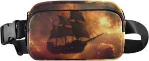 Universe Ship Fanny Pack Water Resistant Waist Pack Sling Bag Purse for Women Men Travel Hiking