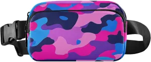 Vivid Camouflage Fanny Pack Water Resistant, Women Men Waist Pack Sling Bag Purse for Travel Hiking