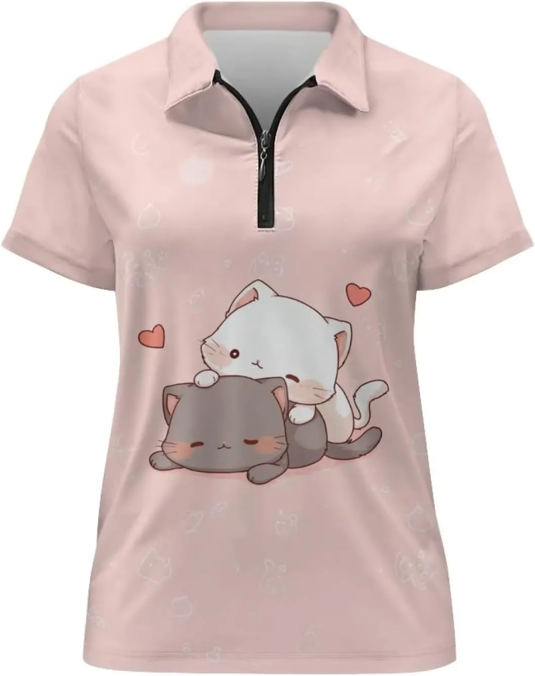 WELLFLYHOM Golf Shirts Short Sleeve Tennis Tops for Women Golf Top 1/4 Zip Workout Sport T-Shirt