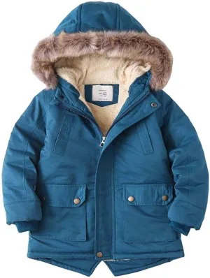 WEONEDREAM Boys Girls Winter Outwear Coats, Kids Warm Outfits,Windproof Jacket for Toddler 1-8Y