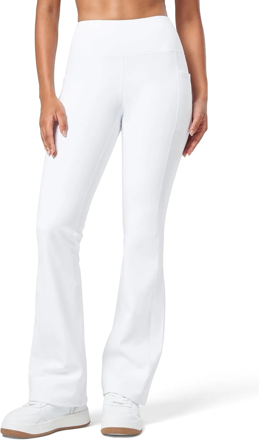 Willit Women's Fleece Lined Pants Yoga Bootcut Thermal Winter Pants High Waisted Flare Leggings Water Resistant
