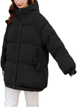 Winter Women Cotton Jacket Hooded Parka Warm Female Cotton Padded Jacket Casual Outwear