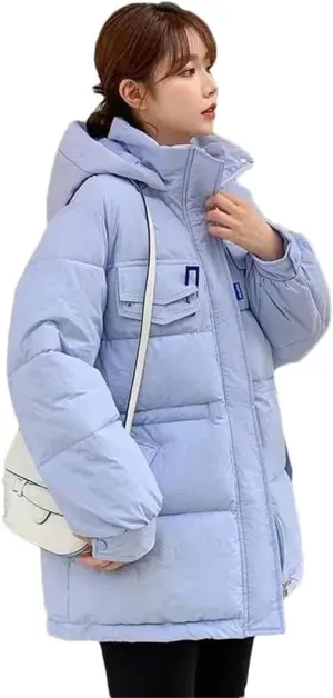 Women Coat Loose Hooded Cotton Coat Women Long Parkas Jacket Warm Thick Cotton Padded Jackets