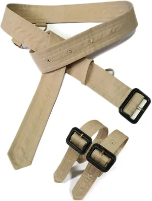 Women One Set Of D Ring Pin Buckle Waist Buckle Belt and Adjustable Cuff Straps for Trench Coat