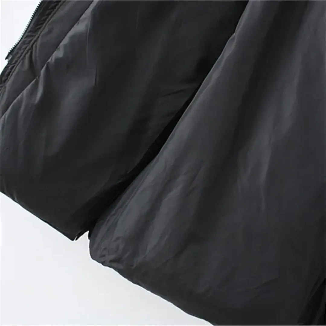 Women Parkas Loose Fit Long Padded Jacket Winter Hooded Thick Down Cotton Knee Length Coat