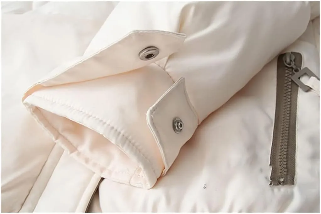 Women Winter Warm Thick Hooded Cotton Down Jacket Long Padded Parka Oversize Loose Cotton Coat