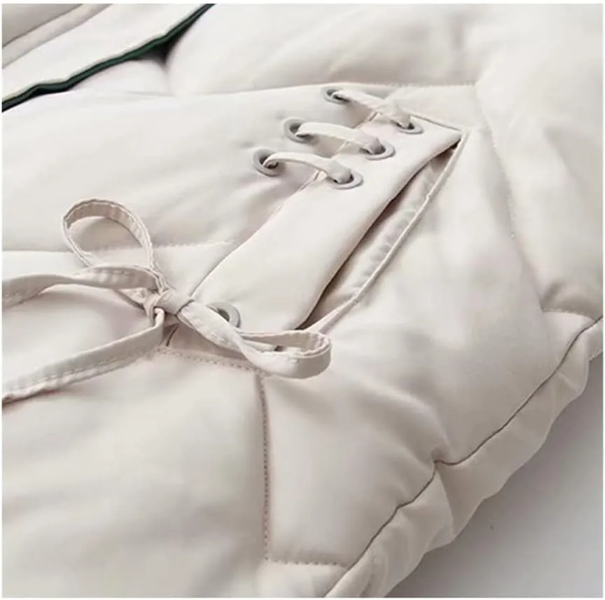 Women Winter Warm Thick Hooded Cotton Down Jacket Long Padded Parka Oversize Loose Cotton Coat