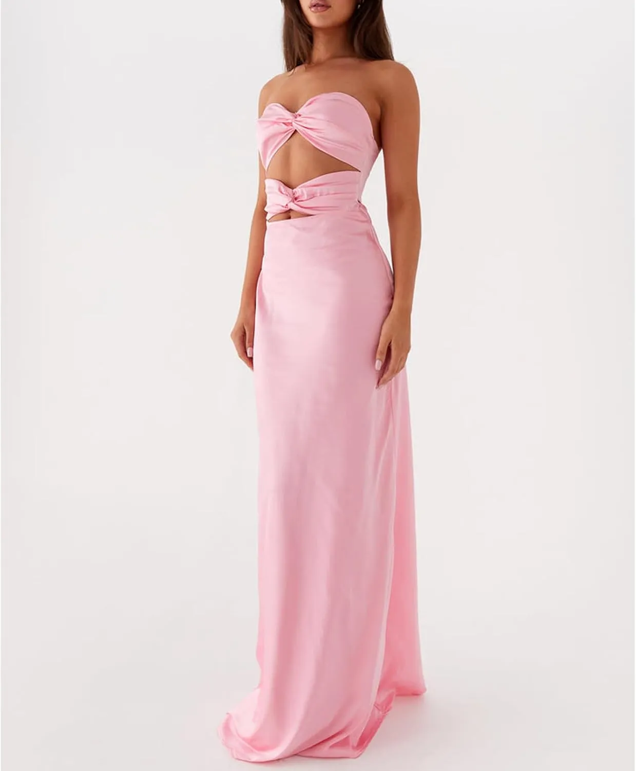 Women Y2k Floral Cut Out Maxi Bodycon Dress Hollow Out Silk Satin Long Beach Formal Dresses Summer Sundress