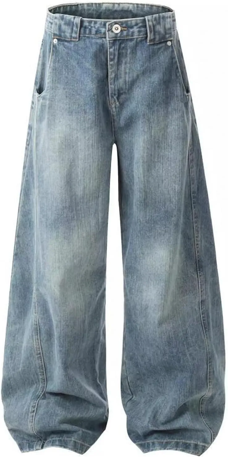 Womens Baggy Jeans Vintage Oversized Pants Aesthetic Hip Hop Jeans Denim Graphic Jean Grunge Pants