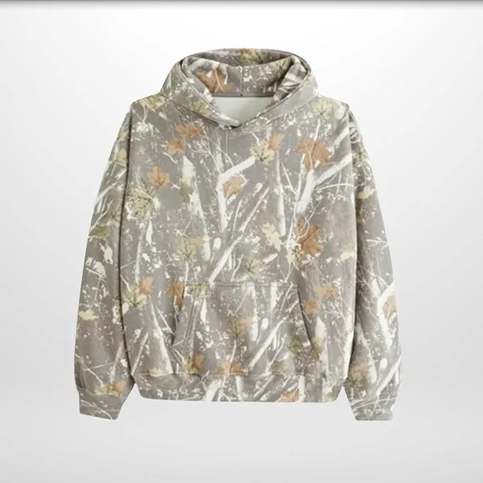 Womens Camo Hoodies Sweatshirts Long Sleeve Pullover Fleece Oversized Sweaters Casual Loose Tops with Pocket