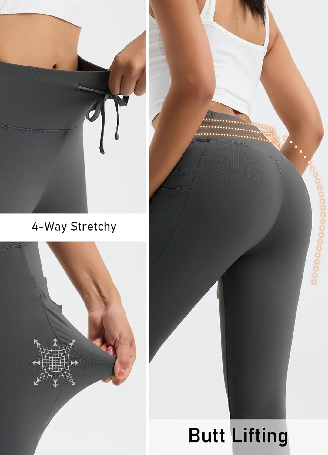 Women's Fleece Lined Pants Straight Leg Thermal Sweatpants Water Resistant Hiking Yoga Dress Pants Flare Leggings