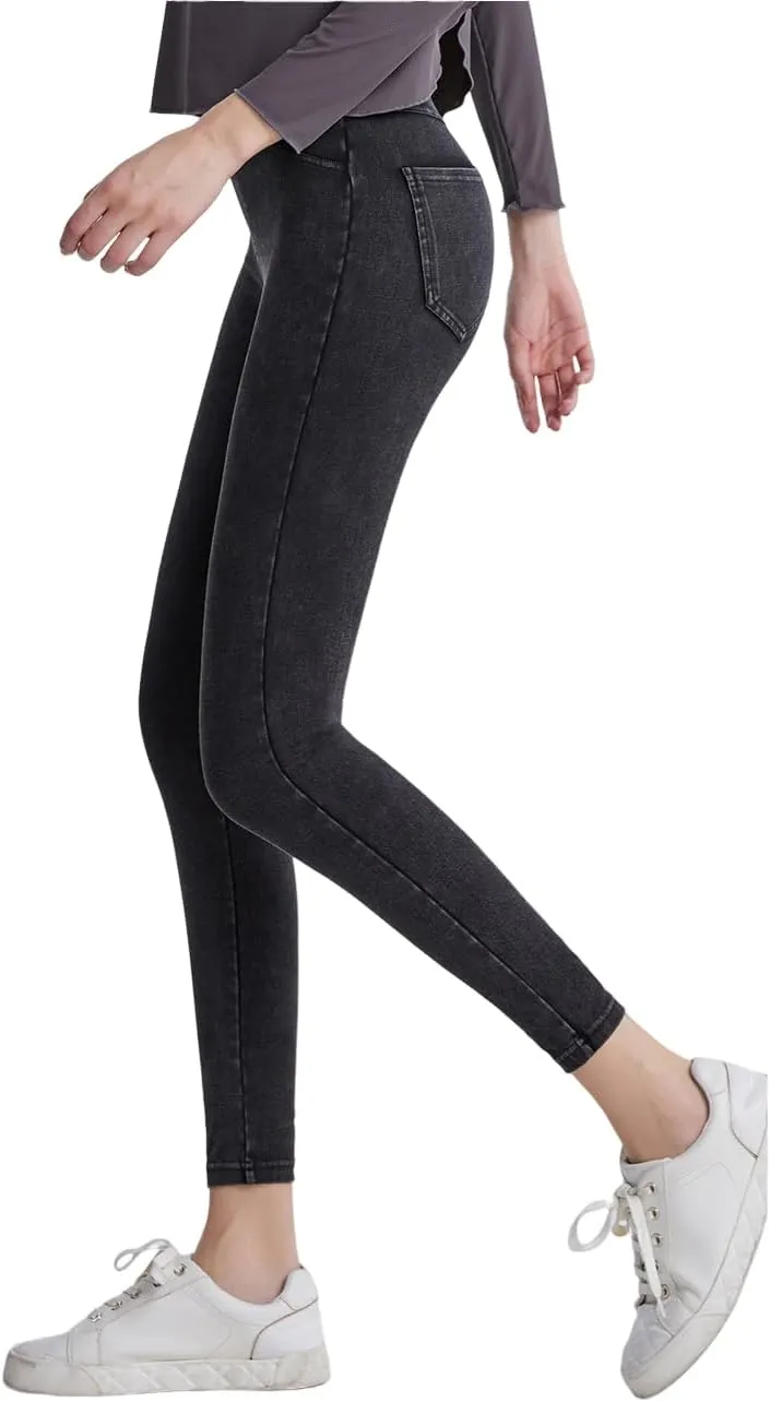 Women's Jean Printed Sweatpants High Waist Yoga Pants Tummy Control Workout Running Yoga Leggings for Women